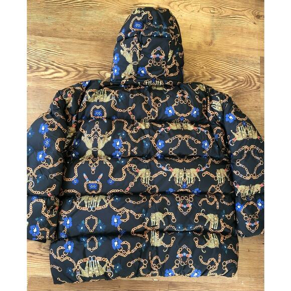 adidas Women's GS Down Fill Puffer Jacket Leopard Chain GD2502 Size L $280 - Picture 3 of 12